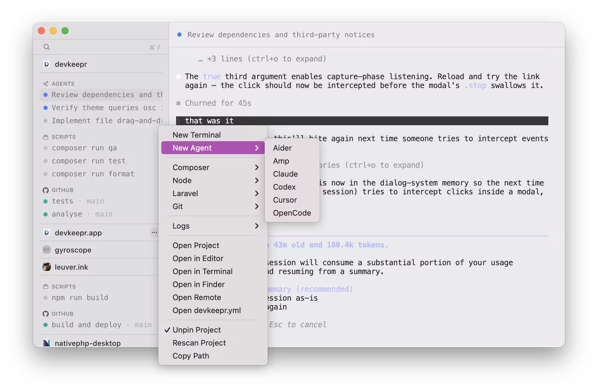 DevKeepr screenshot